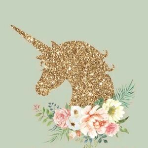 Glittery Unicorn Wall Decal
